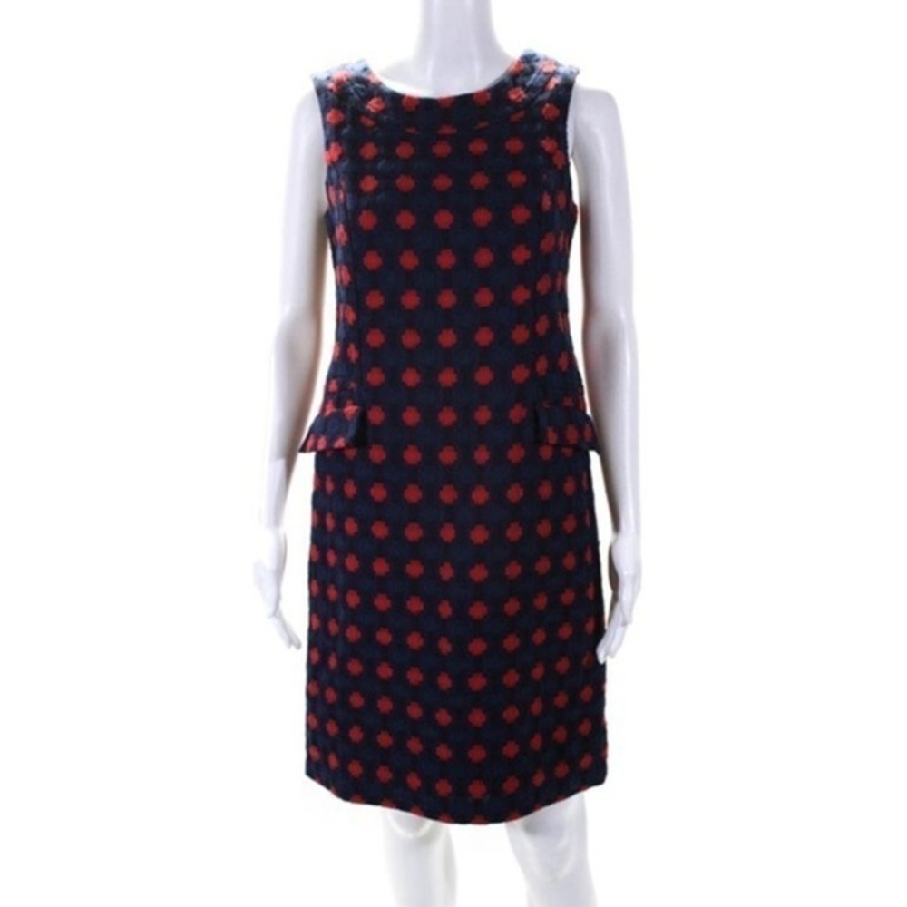 BODEN Tweed Navy & Red Preppy Midi Dress S. 8 - Picture 6 of 8